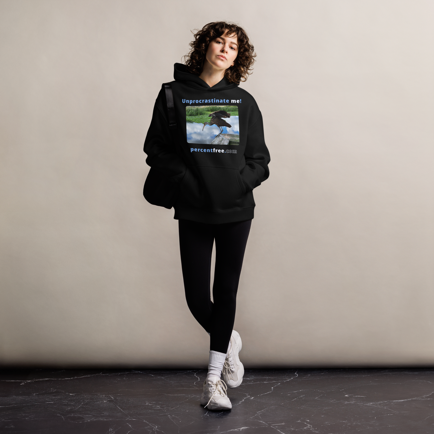 Unisex Oversized Procrastination Hoodie - Unprocrastinate me! - limpkin foraging 