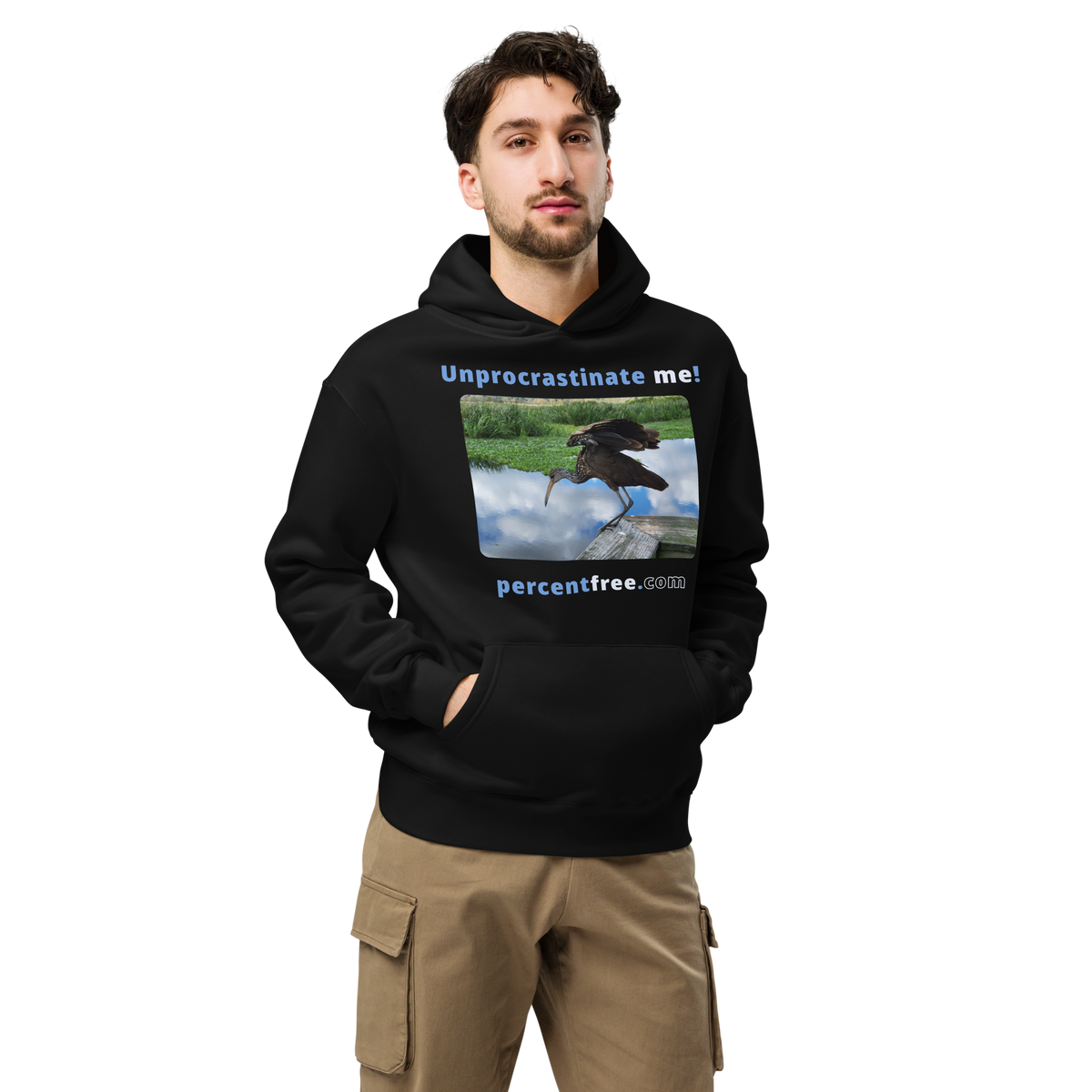 Unisex Oversized Procrastination Hoodie - Unprocrastinate me! - limpkin foraging 