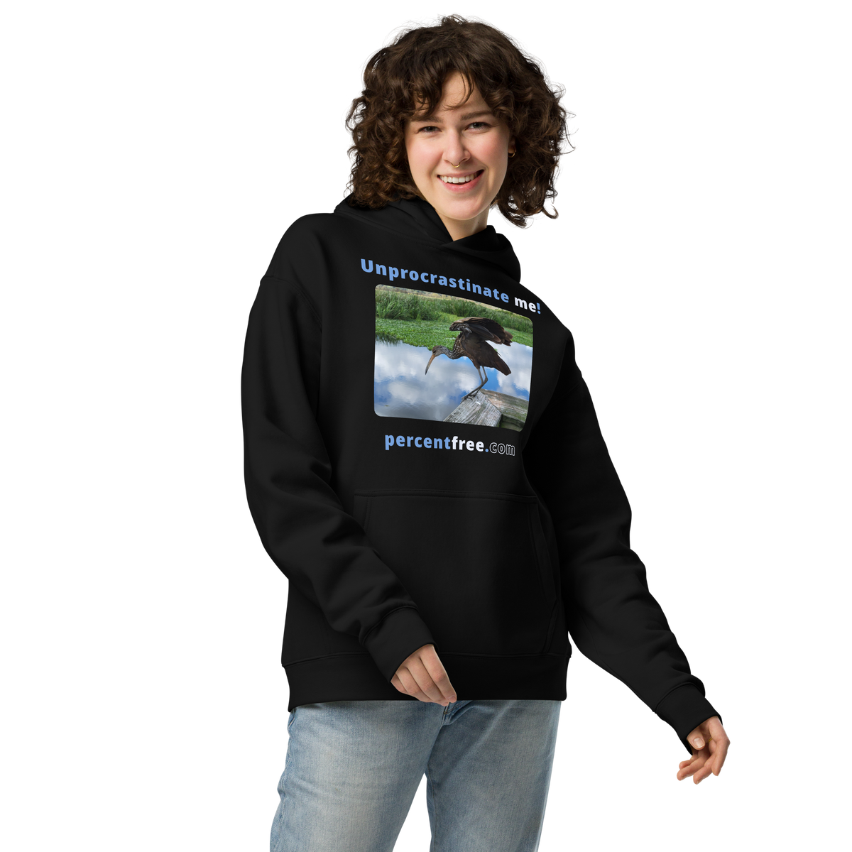 Unisex Oversized Procrastination Hoodie - Unprocrastinate me! - limpkin foraging 
