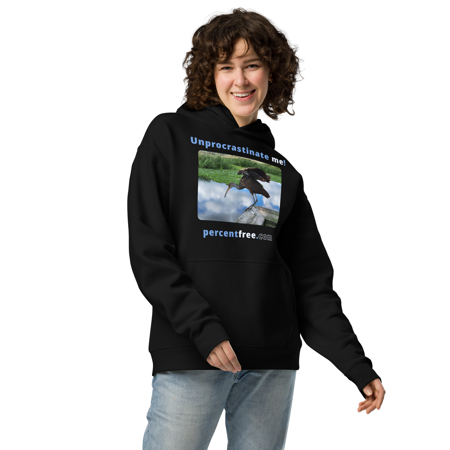 Unisex Oversized Procrastination Hoodie - Unprocrastinate me! - limpkin foraging 