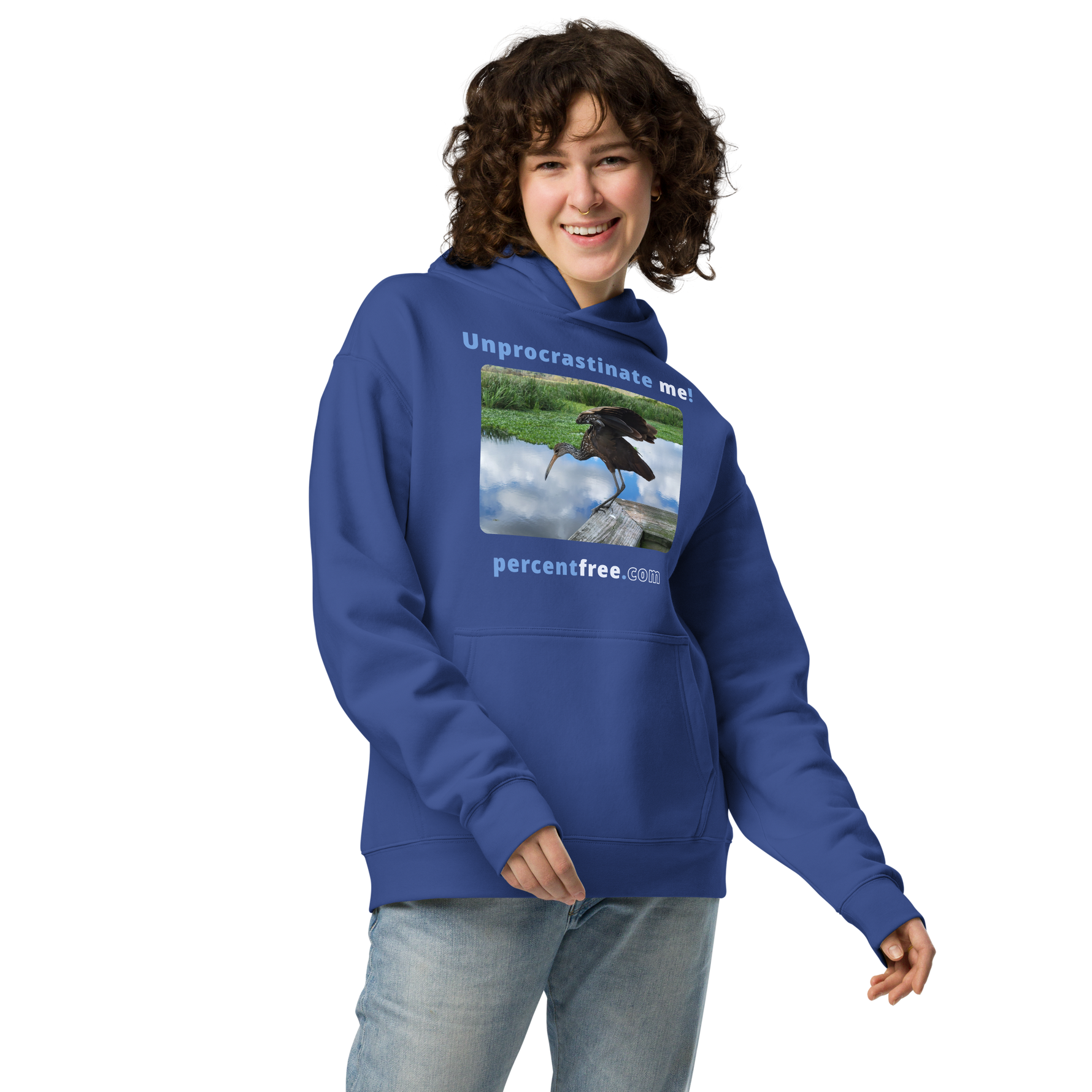 Unisex Oversized Procrastination Hoodie - Unprocrastinate me! - limpkin foraging 