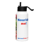 Nourish me! - gummy bears - Stainless Steel Freedom Water Bottle with a Straw Lid