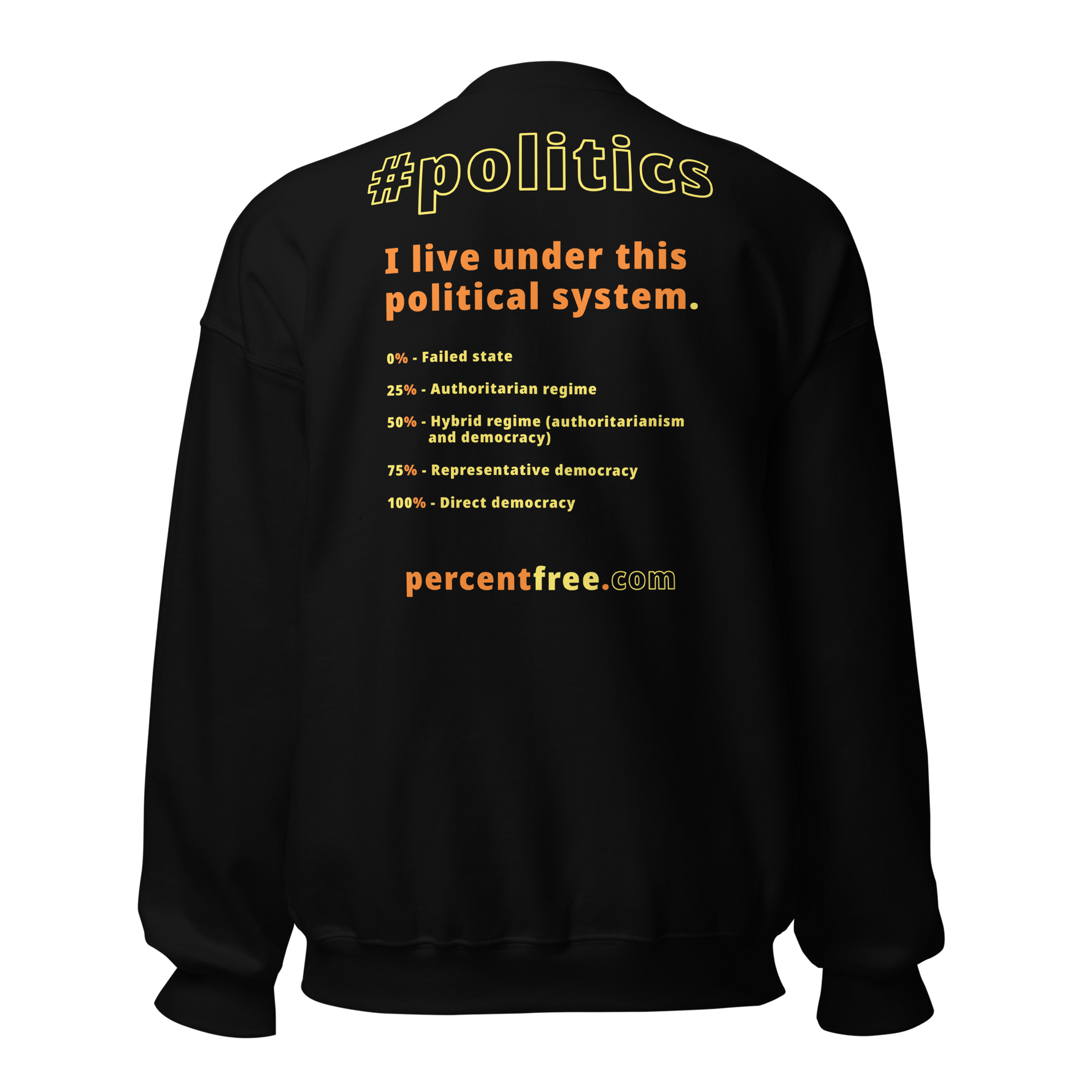 Unisex Front-and-Back Politics Sweatshirt - 