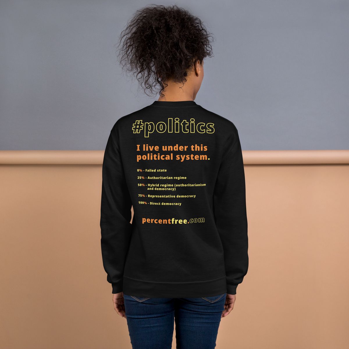 Unisex Front-and-Back Politics Sweatshirt - 