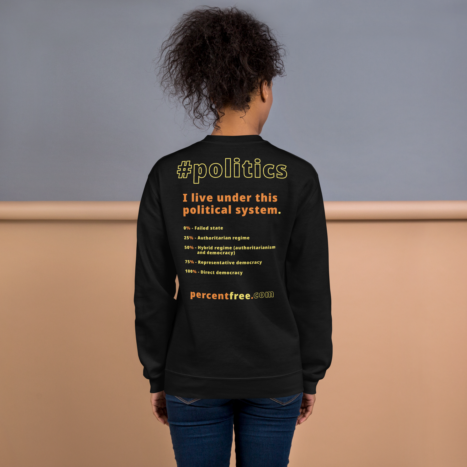 Unisex Front-and-Back Politics Sweatshirt - 