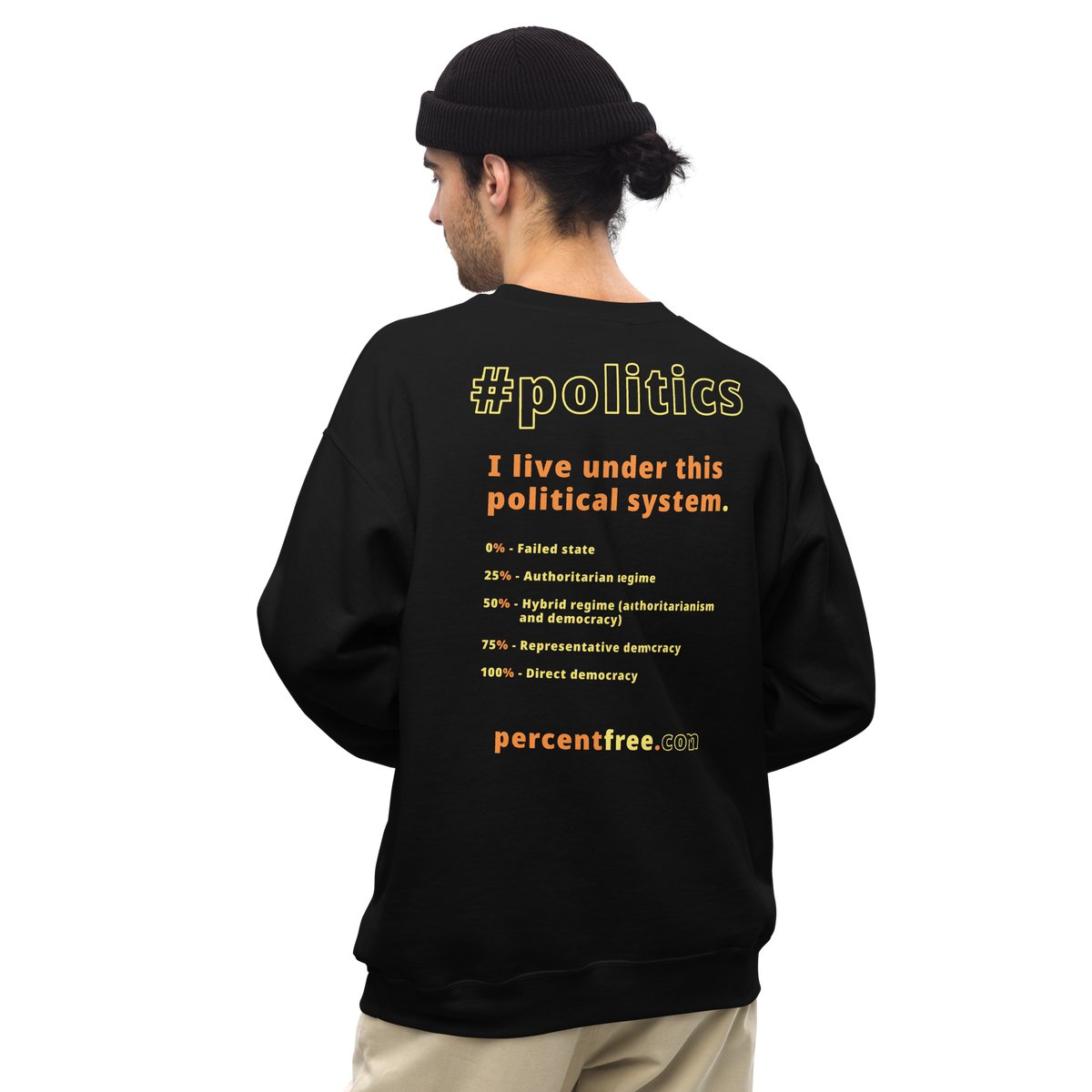 Unisex Front-and-Back Politics Sweatshirt - 