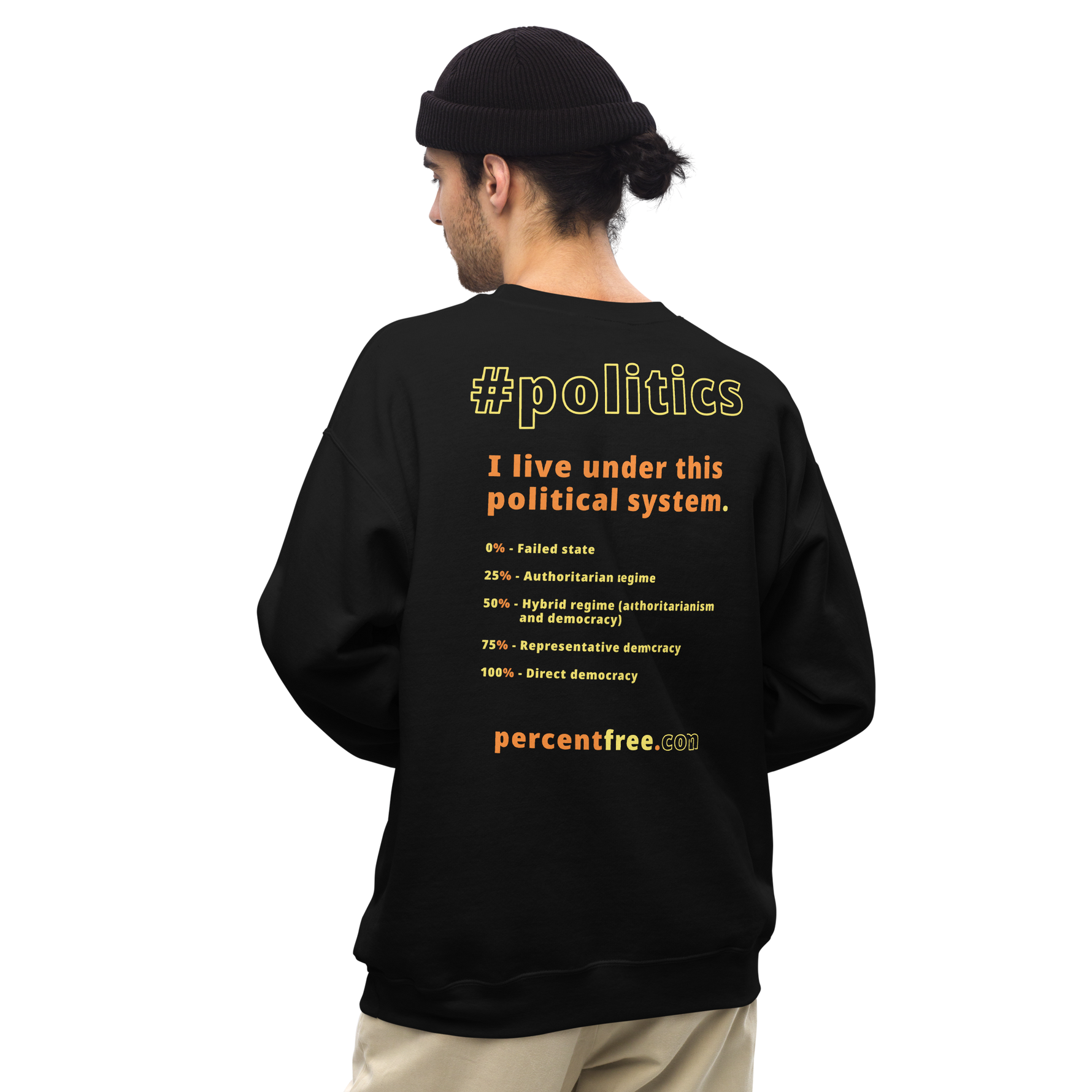 Unisex Front-and-Back Politics Sweatshirt - 