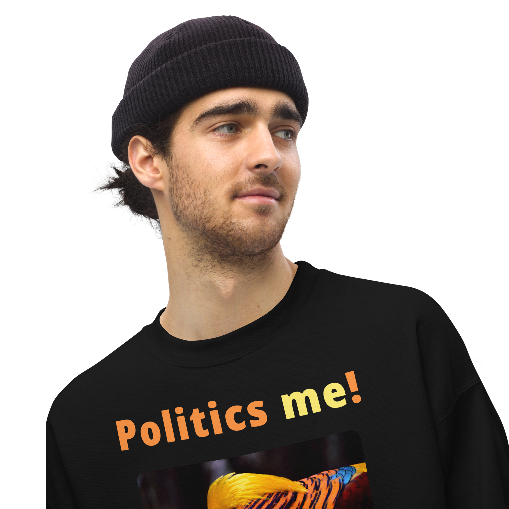 Unisex Front-and-Back Politics Sweatshirt - Politics me! - golden pheasant 