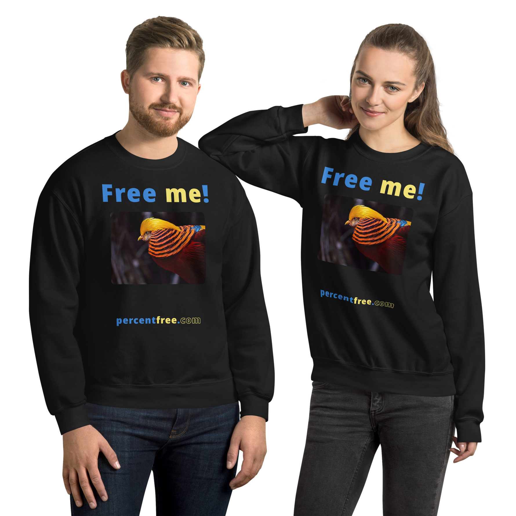 Free me! - golden pheasant - Unisex Freedom Sweatshirt 