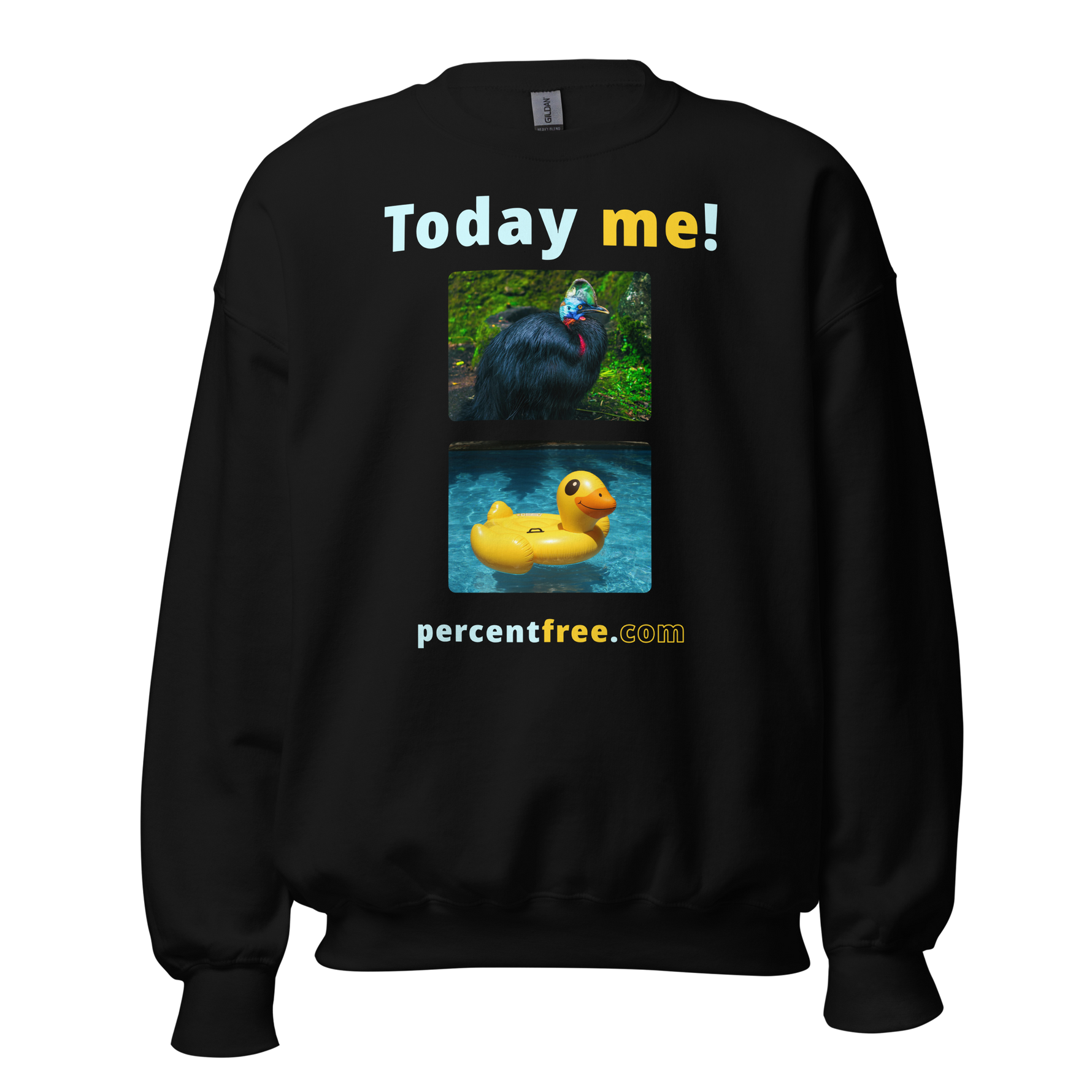 Unisex Today Sweatshirt - Today me! - cassowary - rubber ducky pool float 