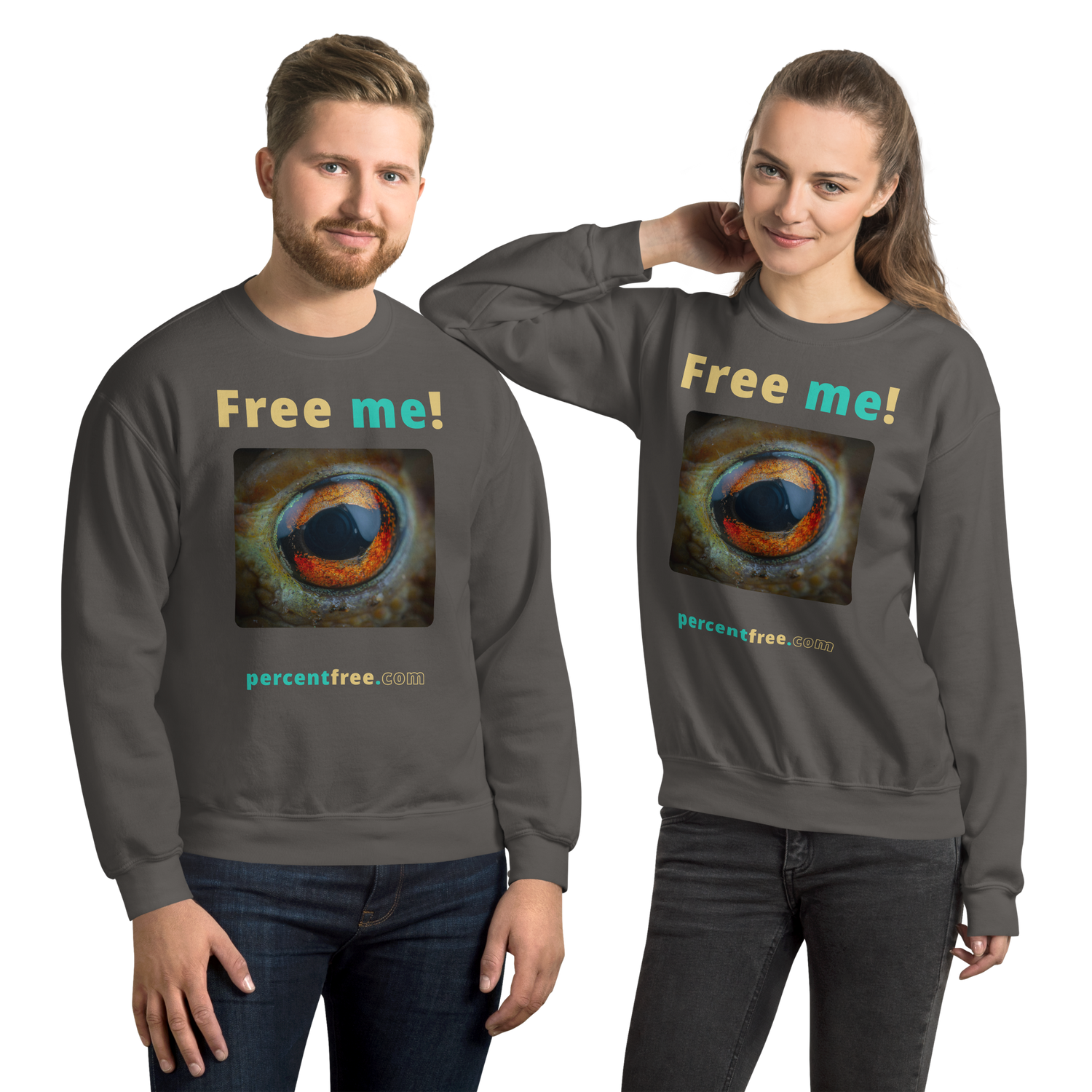 Free me! - frog eye- Unisex Freedom Sweatshirt 