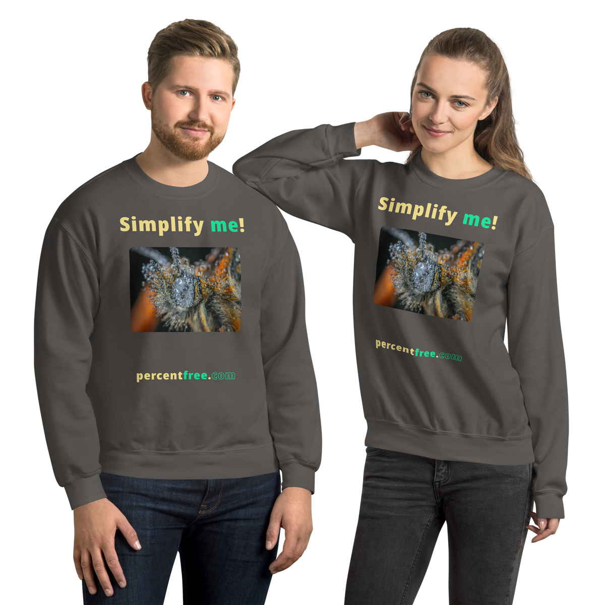 Simplify me! - insect covered with dew - Unisex Simple Sweatshirt 