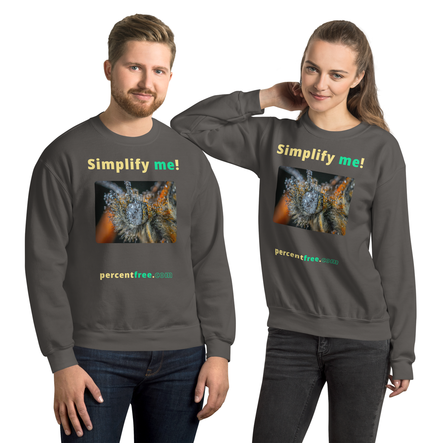 Simplify me! - insect covered with dew - Unisex Simple Sweatshirt 