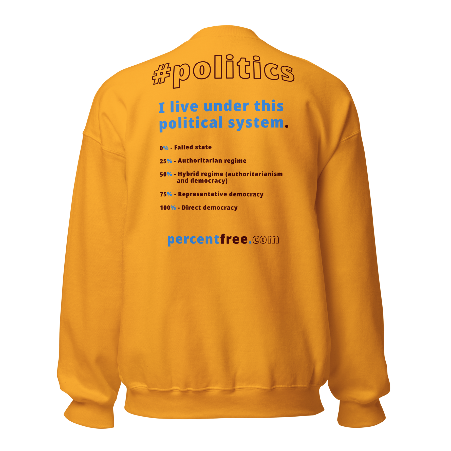 Unisex Front-and-Back Politics Sweatshirt - 