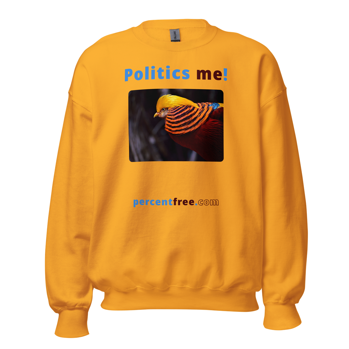 Unisex Front-and-Back Politics Sweatshirt - Politics me! - golden pheasant 