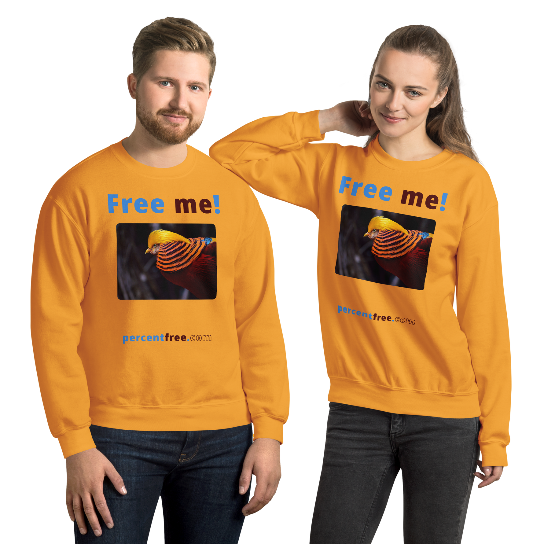 Free me! - golden pheasant - Unisex Freedom Sweatshirt 