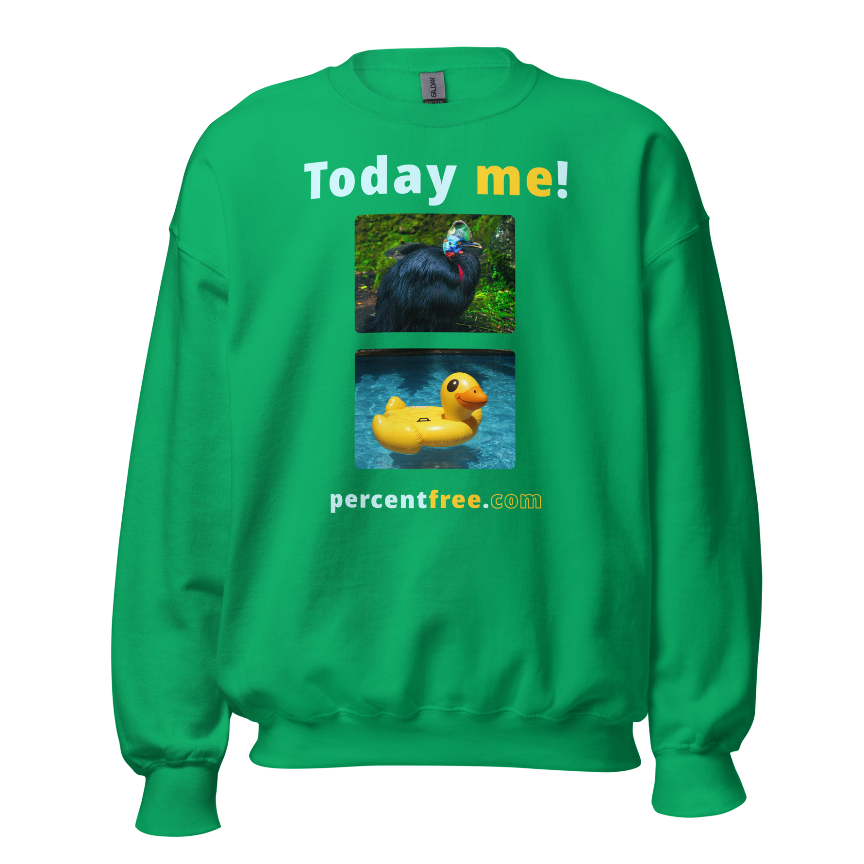 Unisex Today Sweatshirt - Today me! - cassowary - rubber ducky pool float 