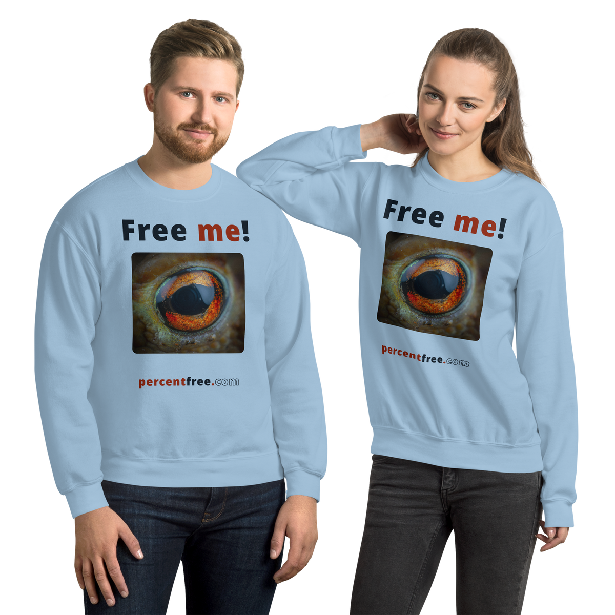 Free me! - frog eye- Unisex Freedom Sweatshirt 