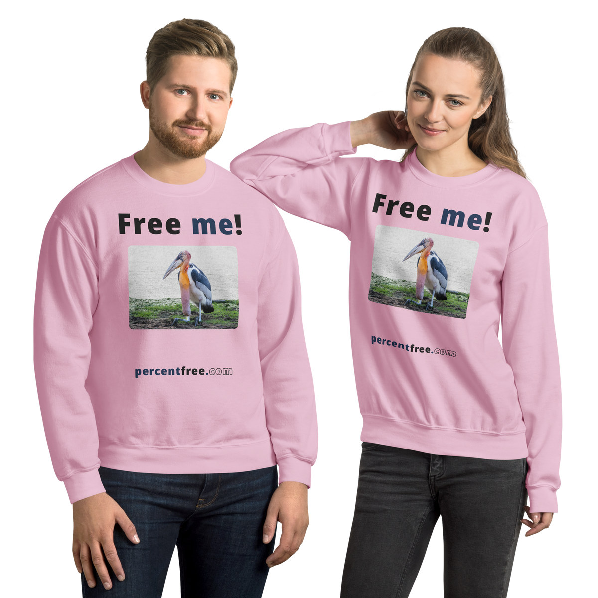 Free me! - marabou stork - Unisex Freedom Sweatshirt 