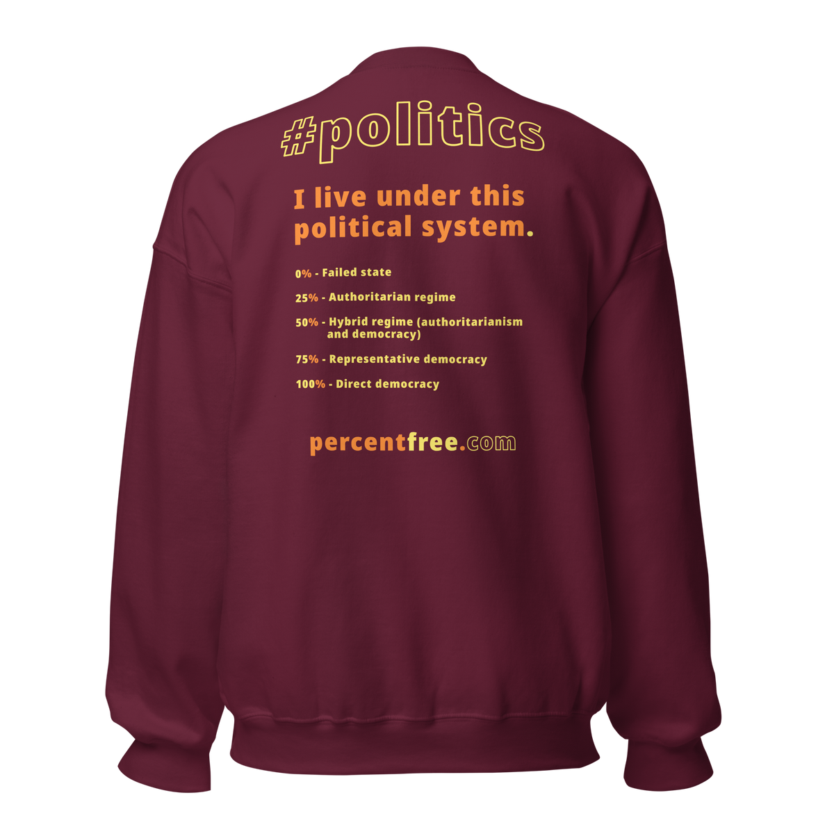 Unisex Front-and-Back Politics Sweatshirt - 