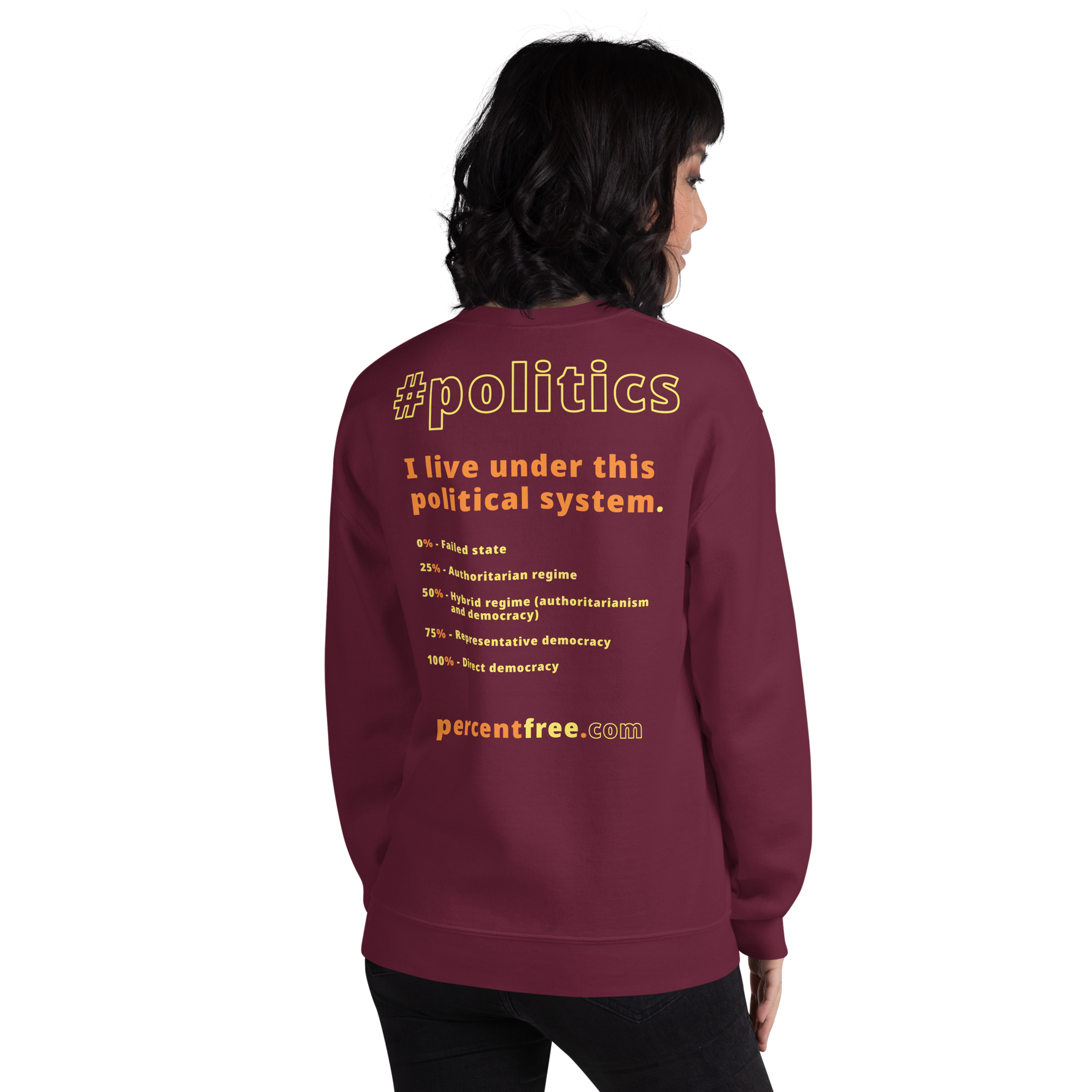 Unisex Front-and-Back Politics Sweatshirt - 