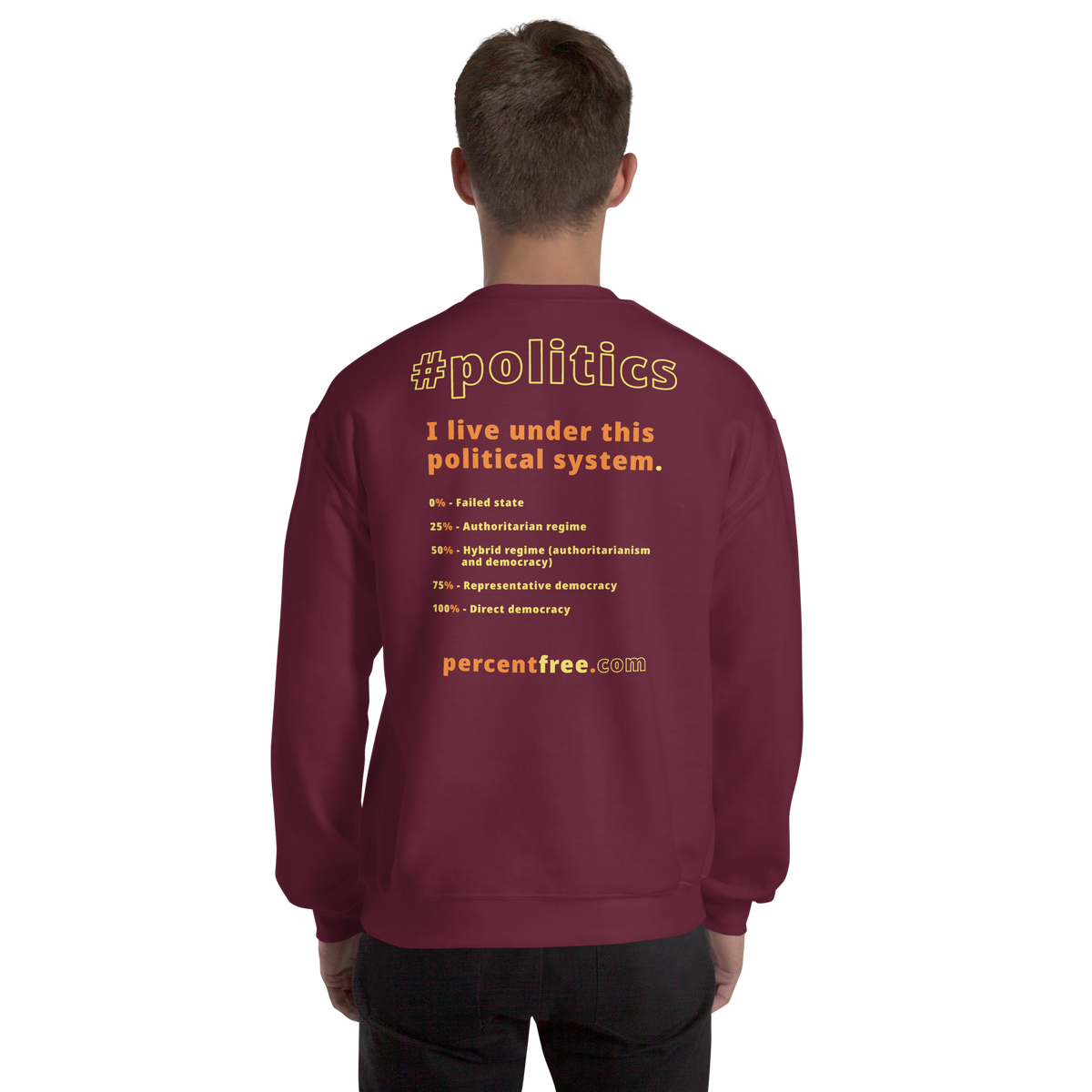 Unisex Front-and-Back Politics Sweatshirt - 