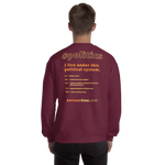 Unisex Front-and-Back Politics Sweatshirt - 