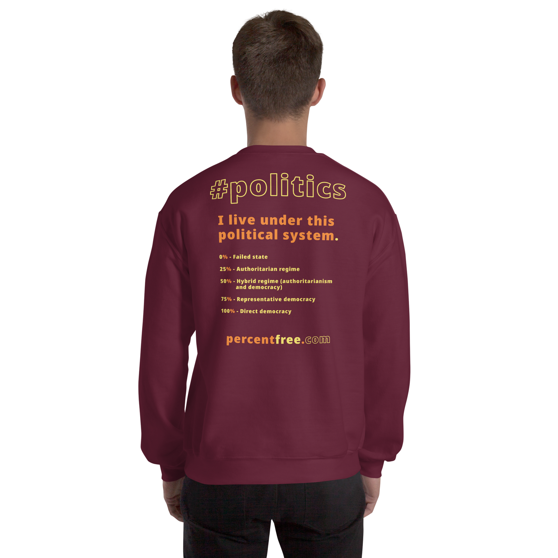 Unisex Front-and-Back Politics Sweatshirt - 