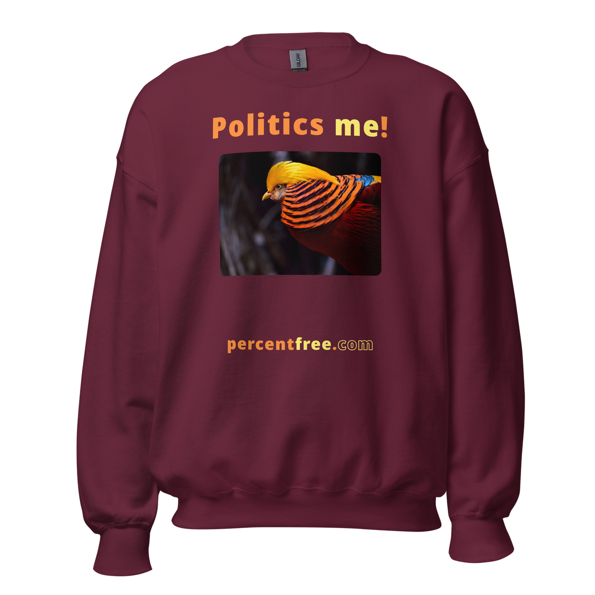 Unisex Front-and-Back Politics Sweatshirt - Politics me! - golden pheasant 