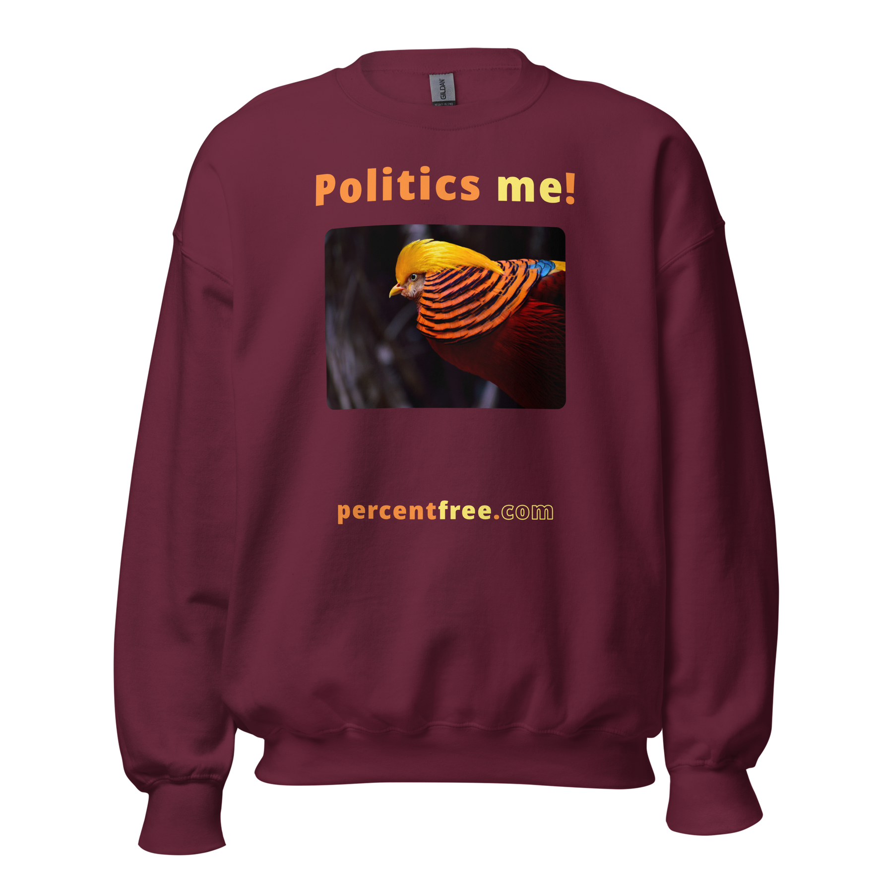 Unisex Front-and-Back Politics Sweatshirt - Politics me! - golden pheasant 