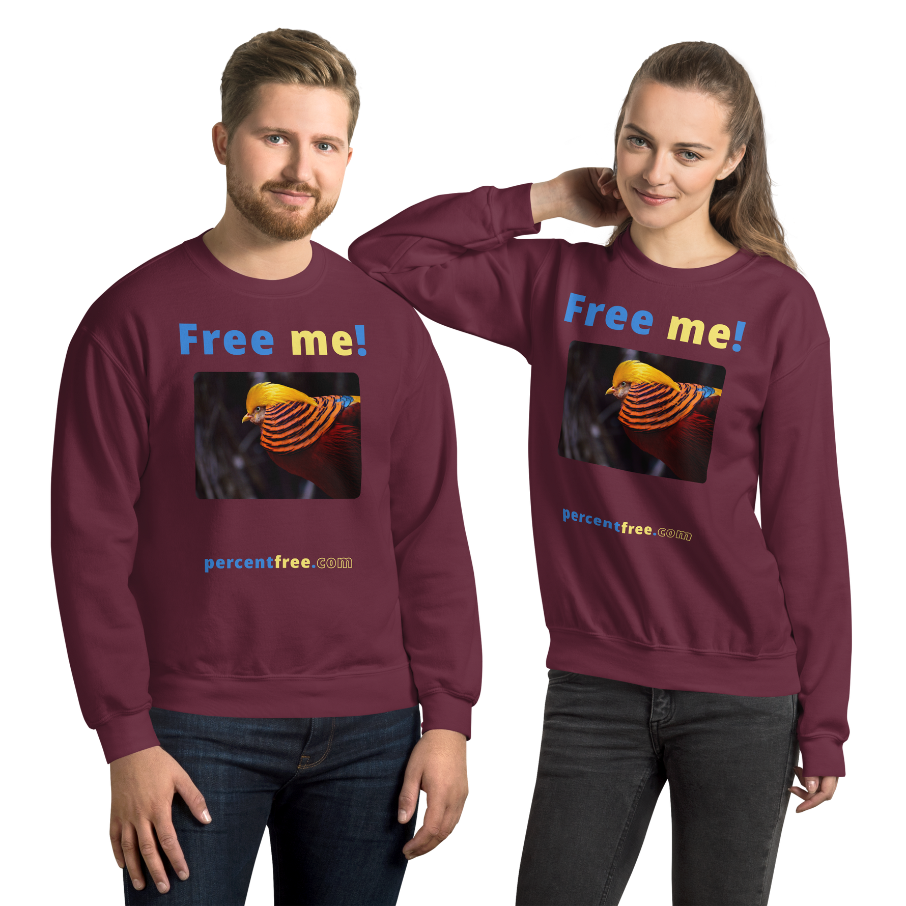 Free me! - golden pheasant - Unisex Freedom Sweatshirt 