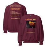 Unisex Front-and-Back Politics Sweatshirt - Politics me! - golden pheasant - 