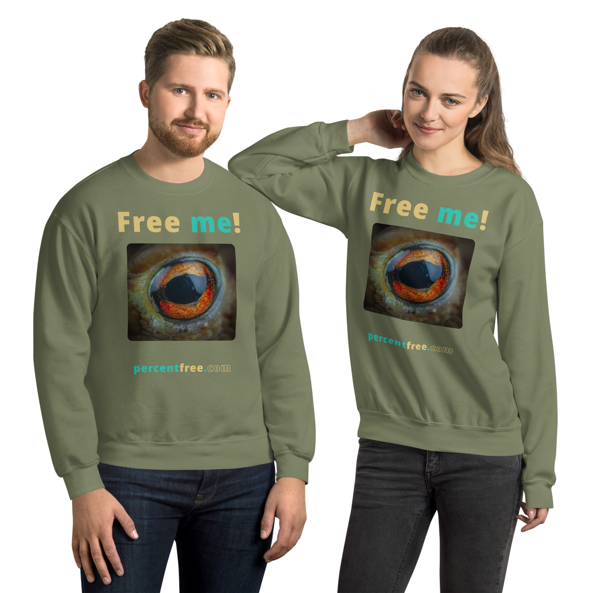 Free me! - frog eye- Unisex Freedom Sweatshirt 