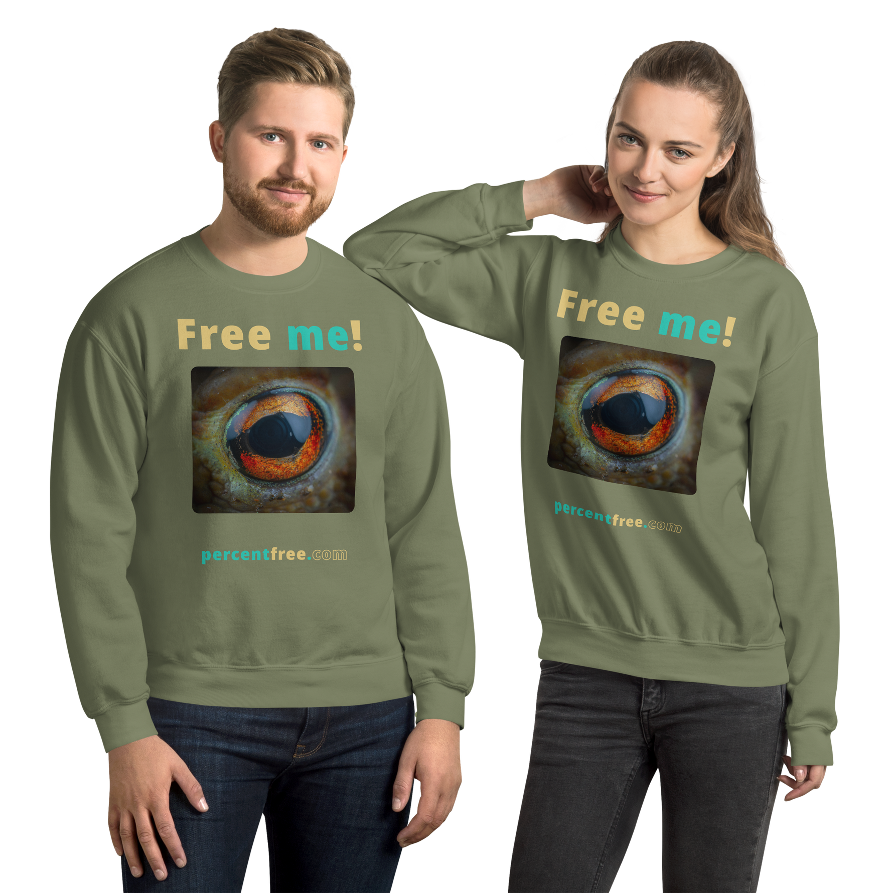 Free me! - frog eye- Unisex Freedom Sweatshirt 