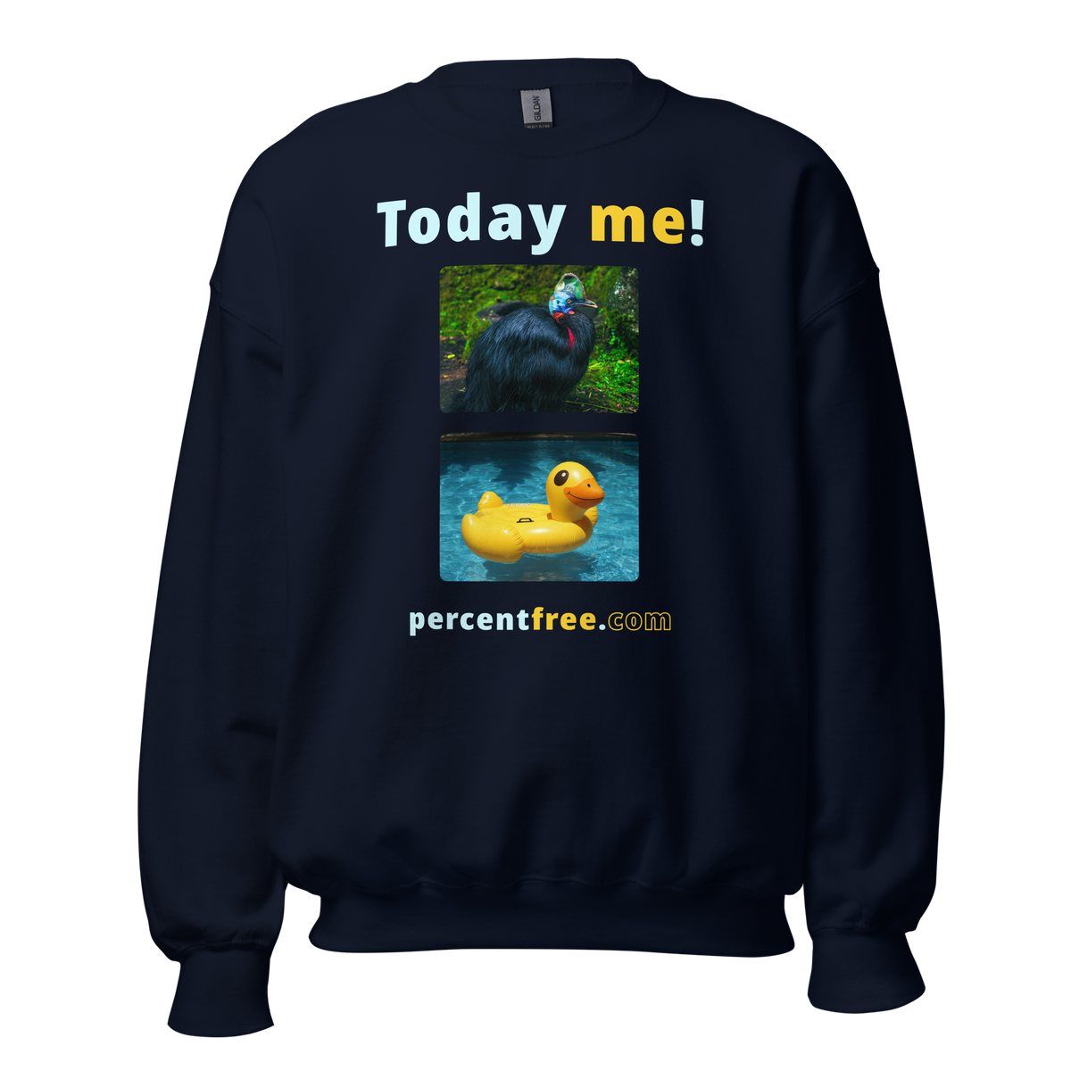 Unisex Today Sweatshirt - Today me! - cassowary - rubber ducky pool float 