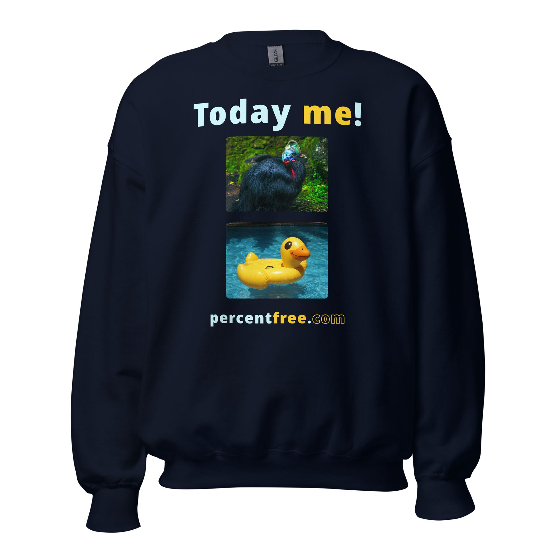Unisex Today Sweatshirt - Today me! - cassowary - rubber ducky pool float 