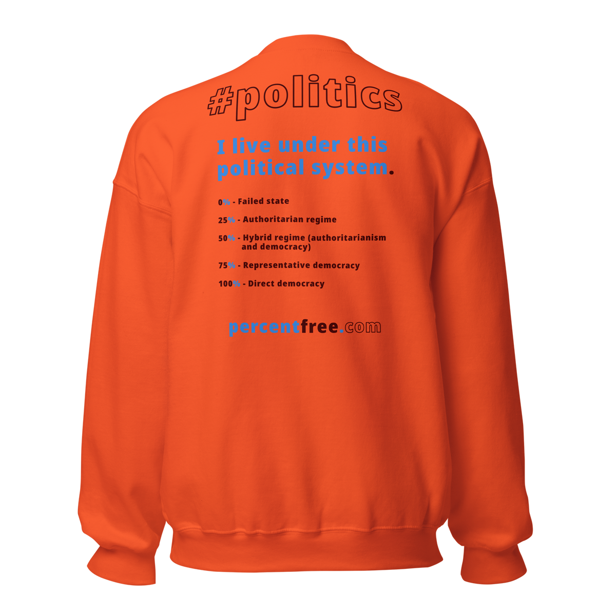 Unisex Front-and-Back Politics Sweatshirt - 