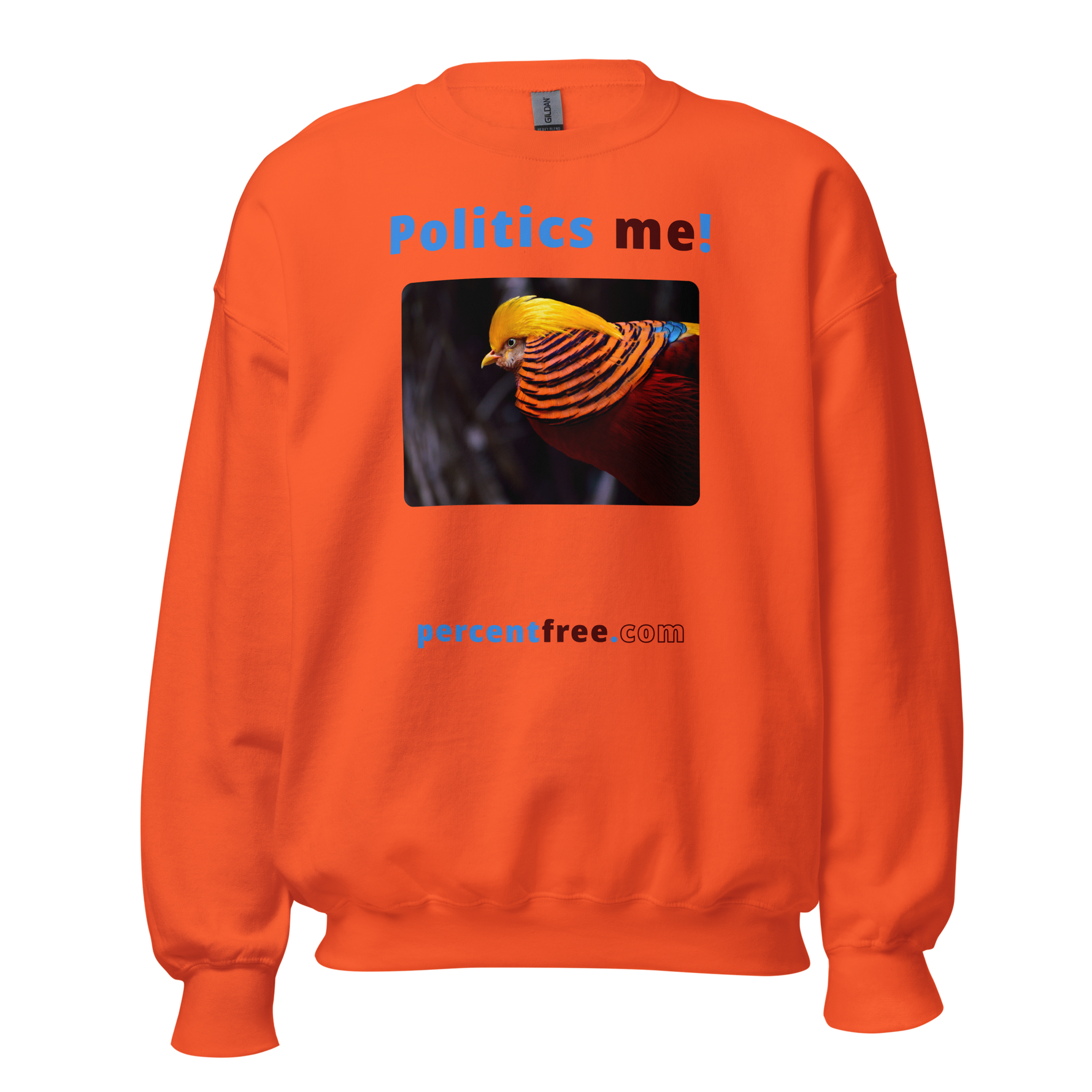 Unisex Front-and-Back Politics Sweatshirt - Politics me! - golden pheasant 
