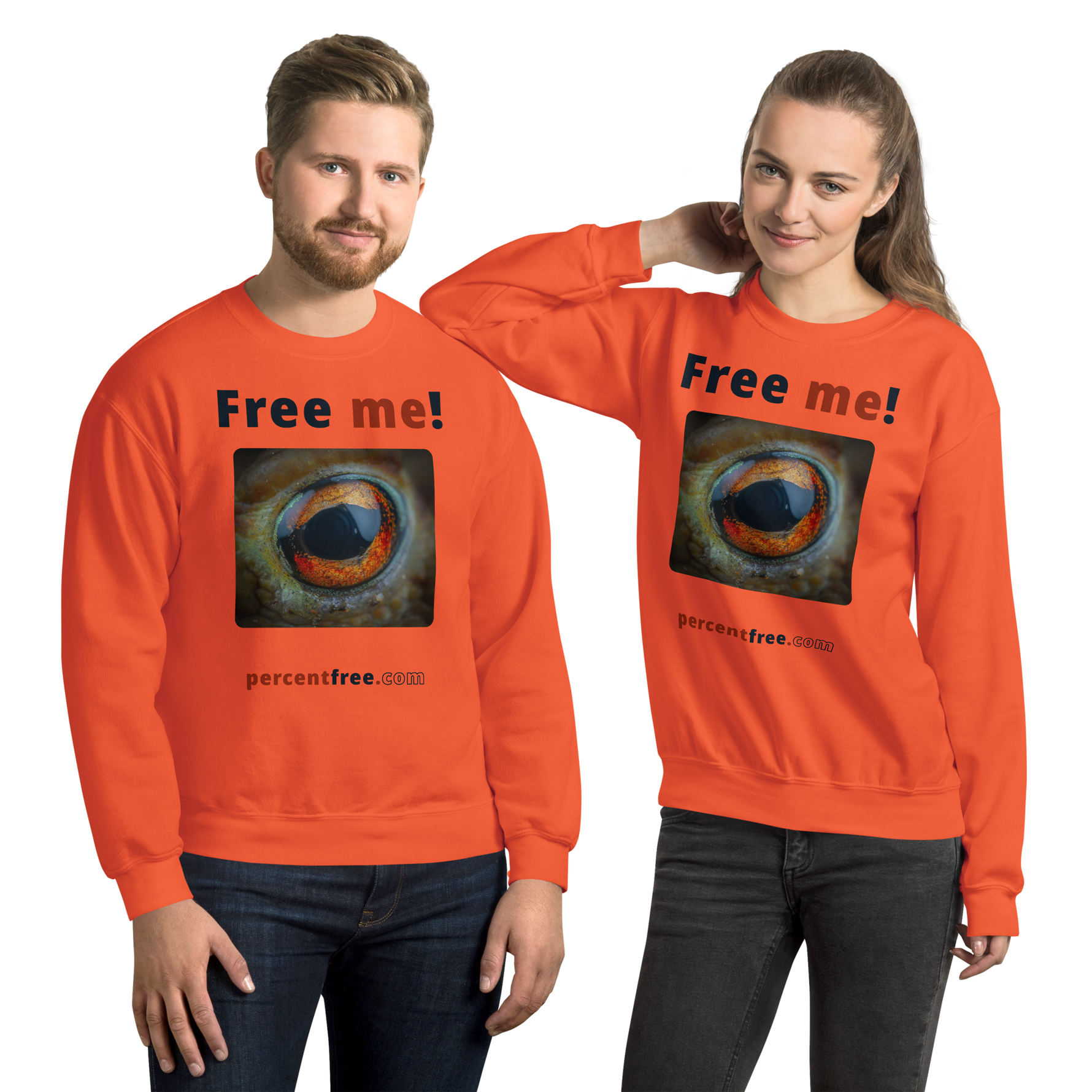 Free me! - frog eye- Unisex Freedom Sweatshirt 