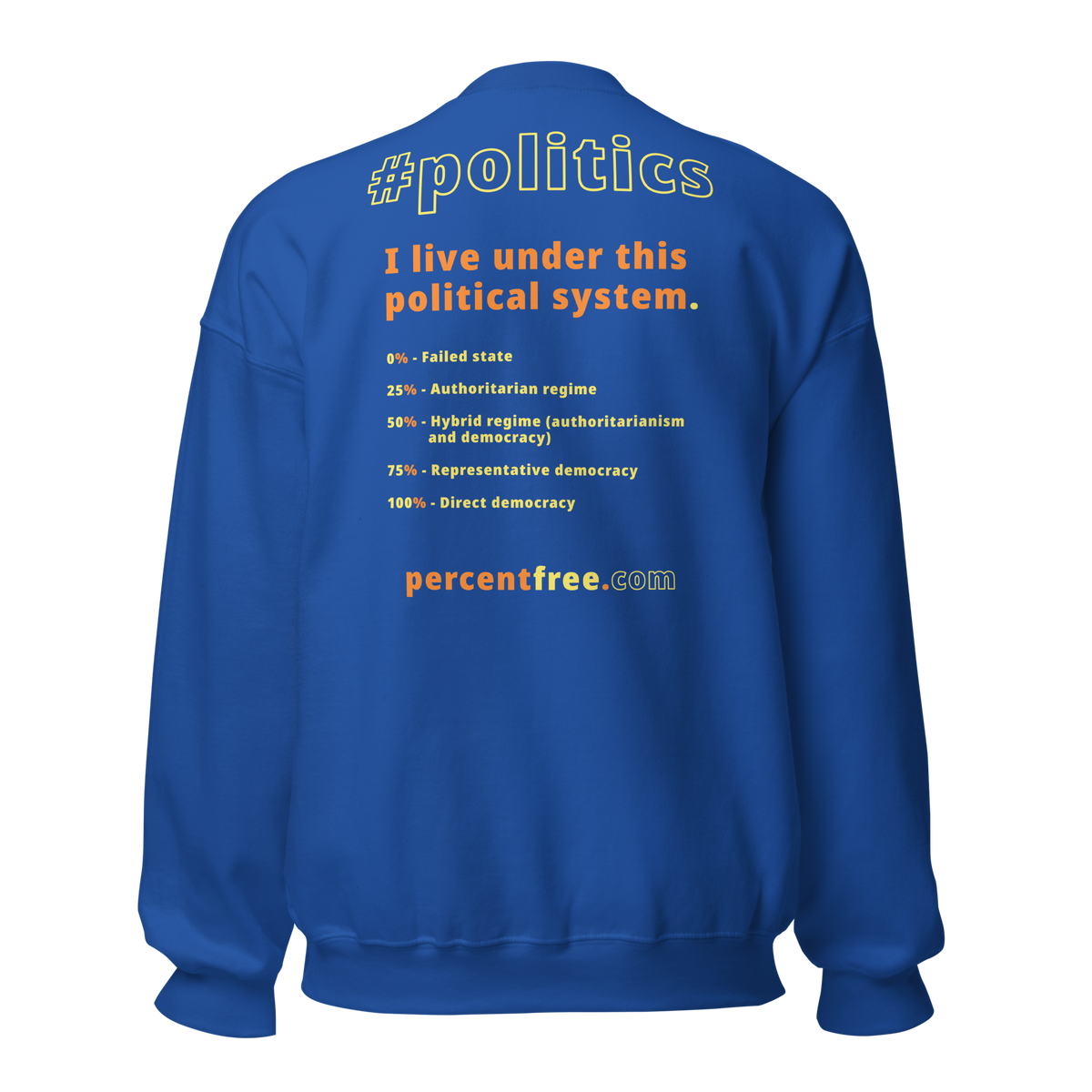 Unisex Front-and-Back Politics Sweatshirt - 