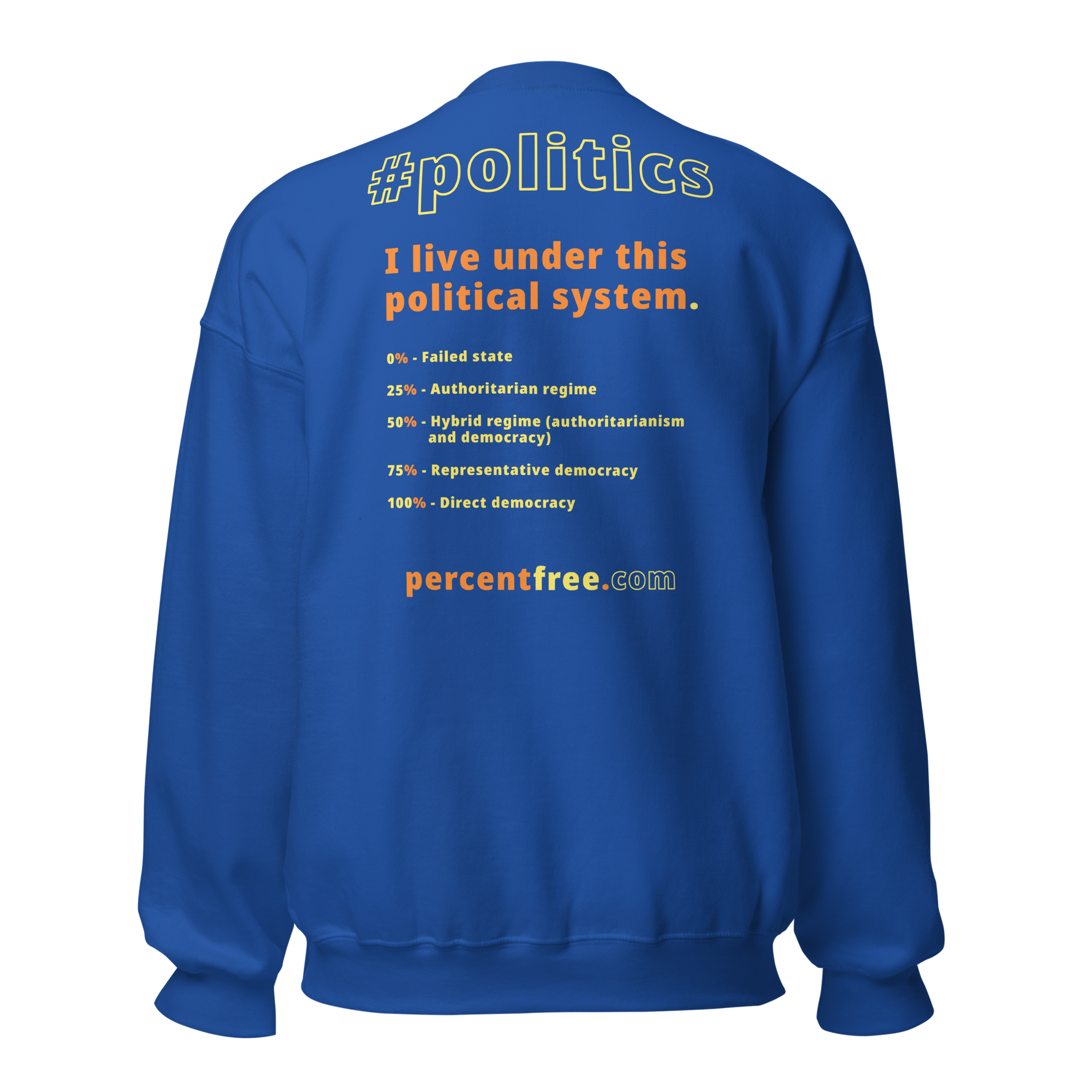 Unisex Front-and-Back Politics Sweatshirt - 
