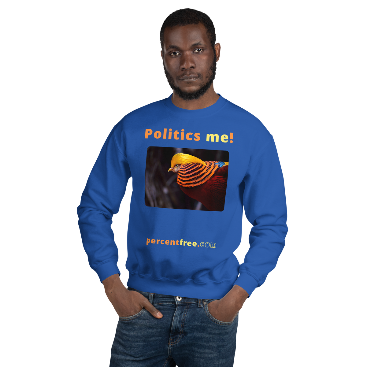 Unisex Front-and-Back Politics Sweatshirt - Politics me! - golden pheasant 