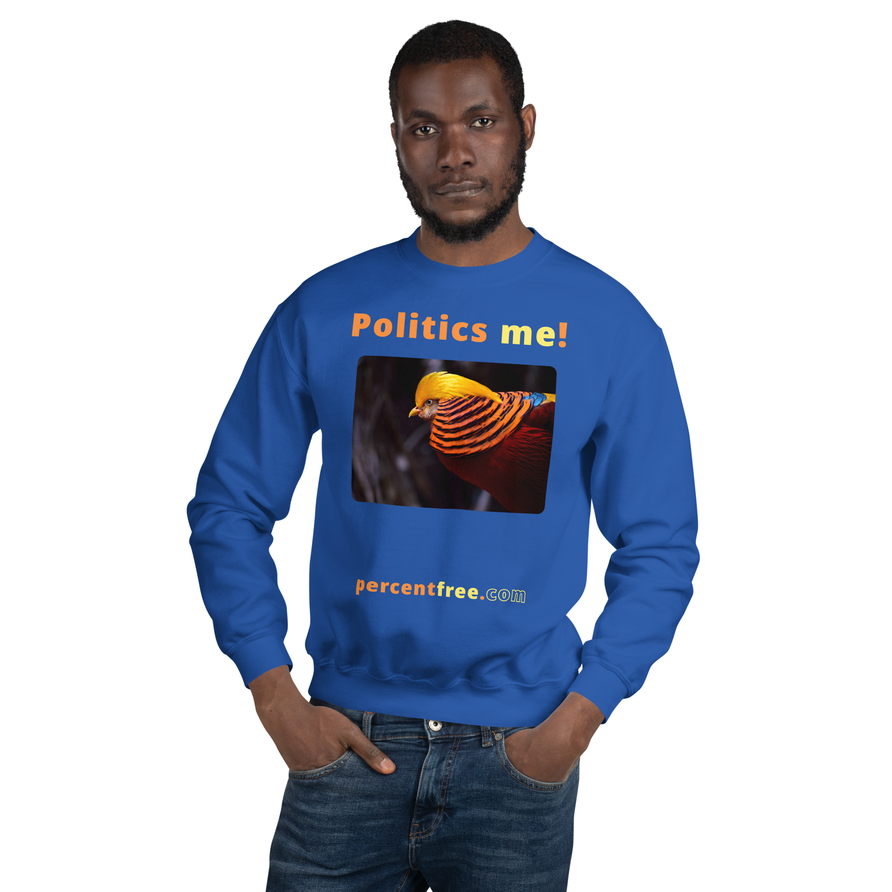 Unisex Front-and-Back Politics Sweatshirt - Politics me! - golden pheasant 