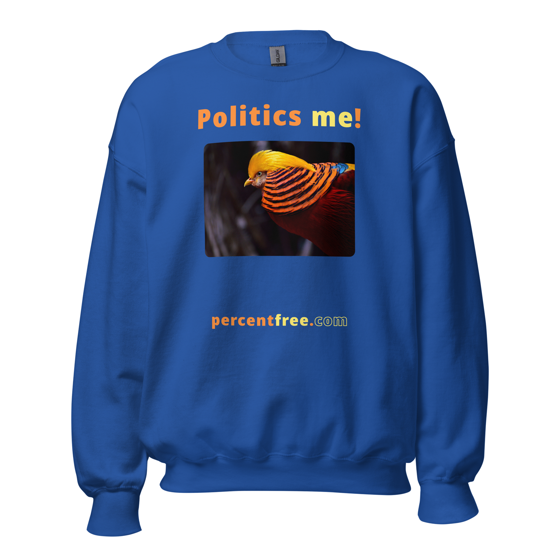 Unisex Front-and-Back Politics Sweatshirt - Politics me! - golden pheasant 