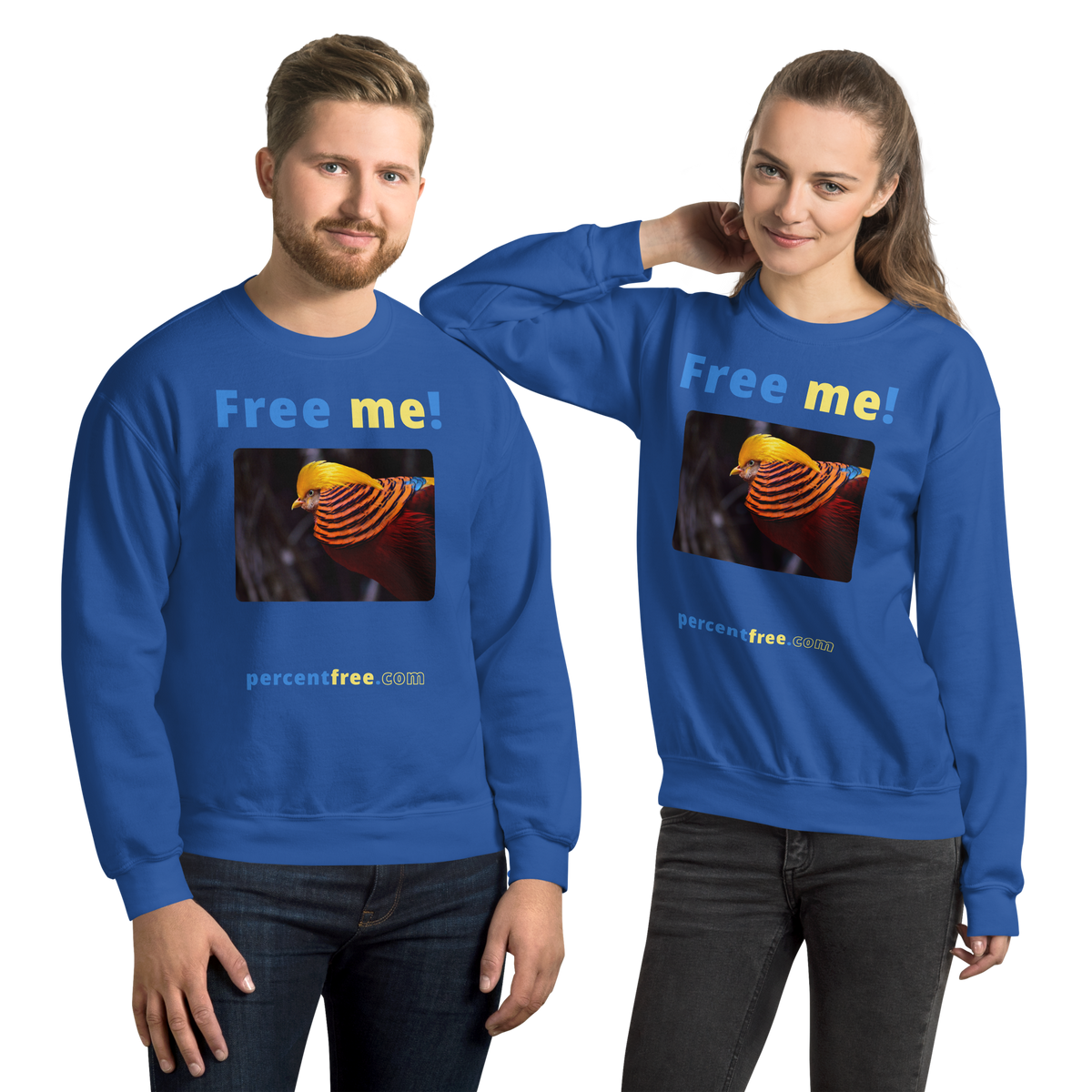 Free me! - golden pheasant - Unisex Freedom Sweatshirt 