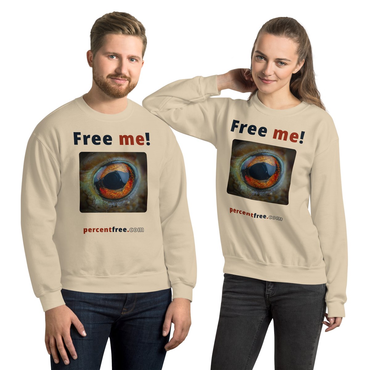 Free me! - frog eye- Unisex Freedom Sweatshirt 