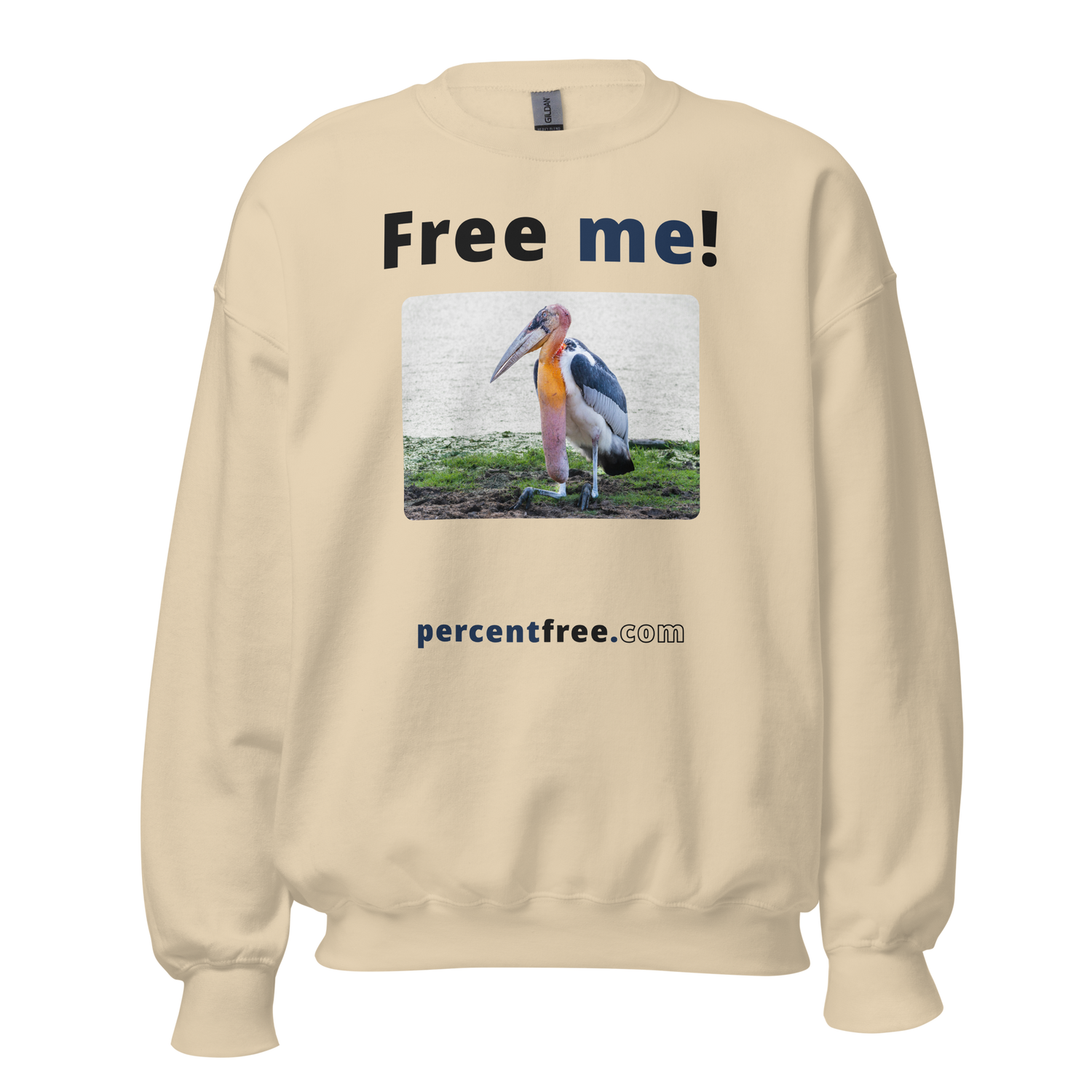 Free me! - marabou stork - Unisex Freedom Sweatshirt 