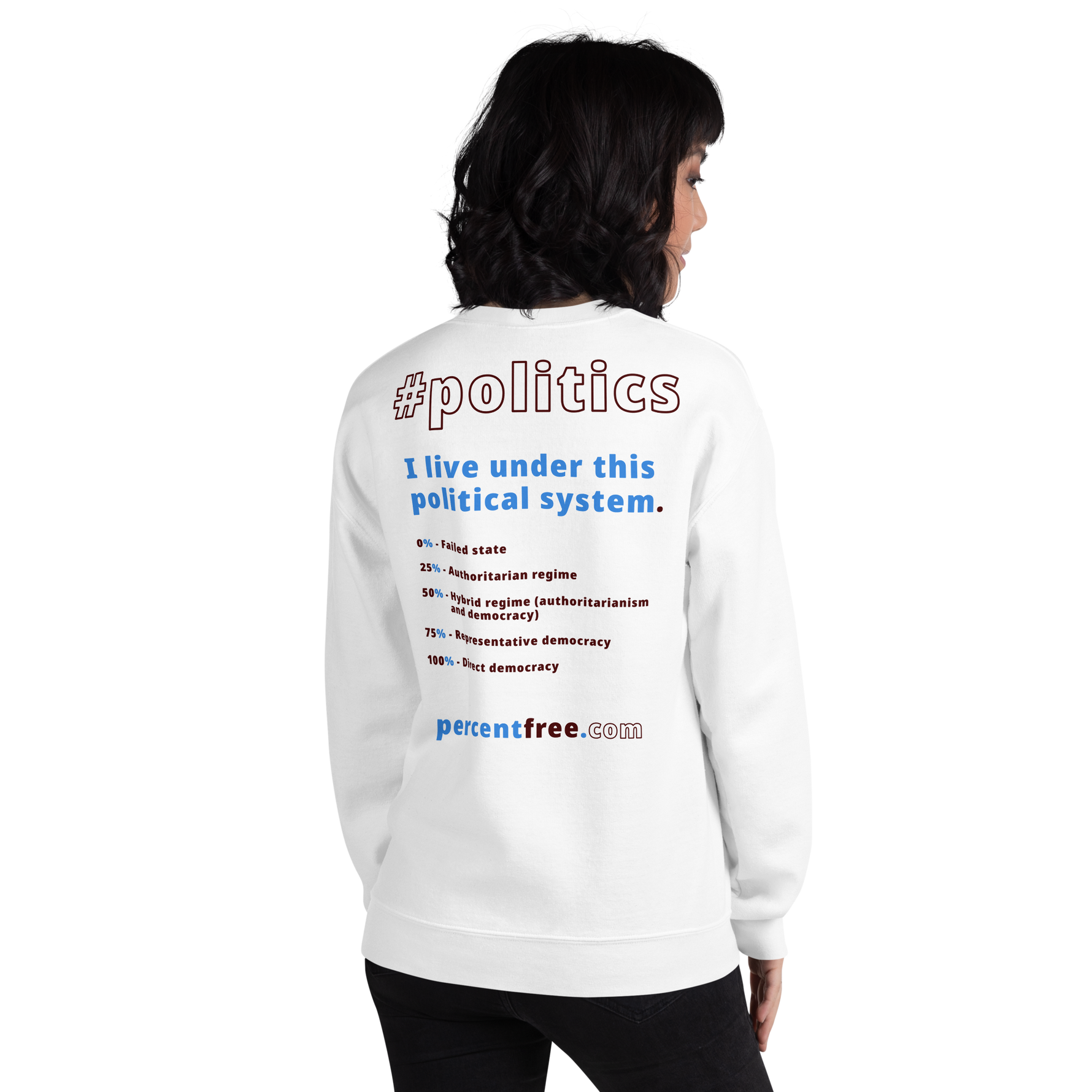 Unisex Front-and-Back Politics Sweatshirt - 