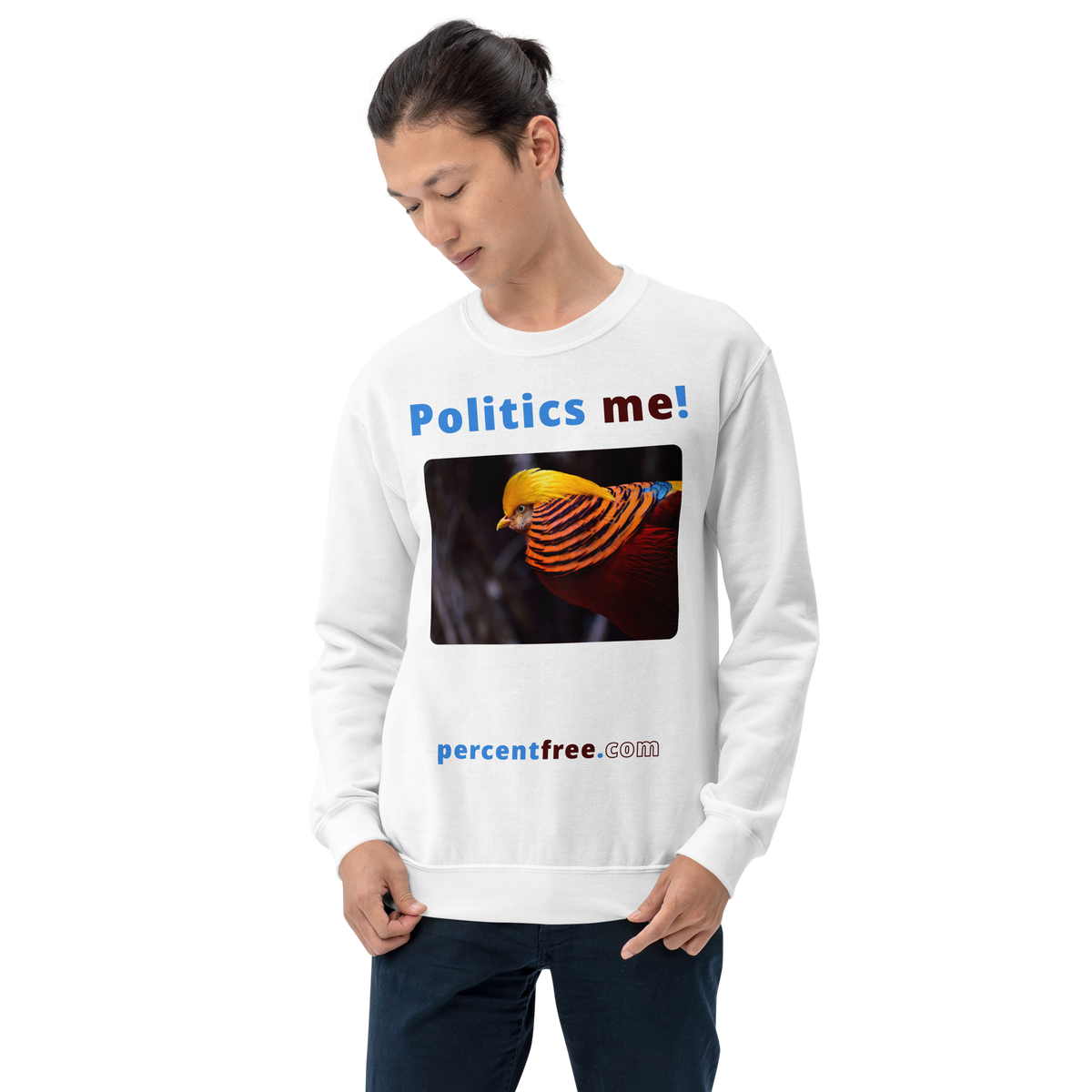 Unisex Front-and-Back Politics Sweatshirt - Politics me! - golden pheasant 