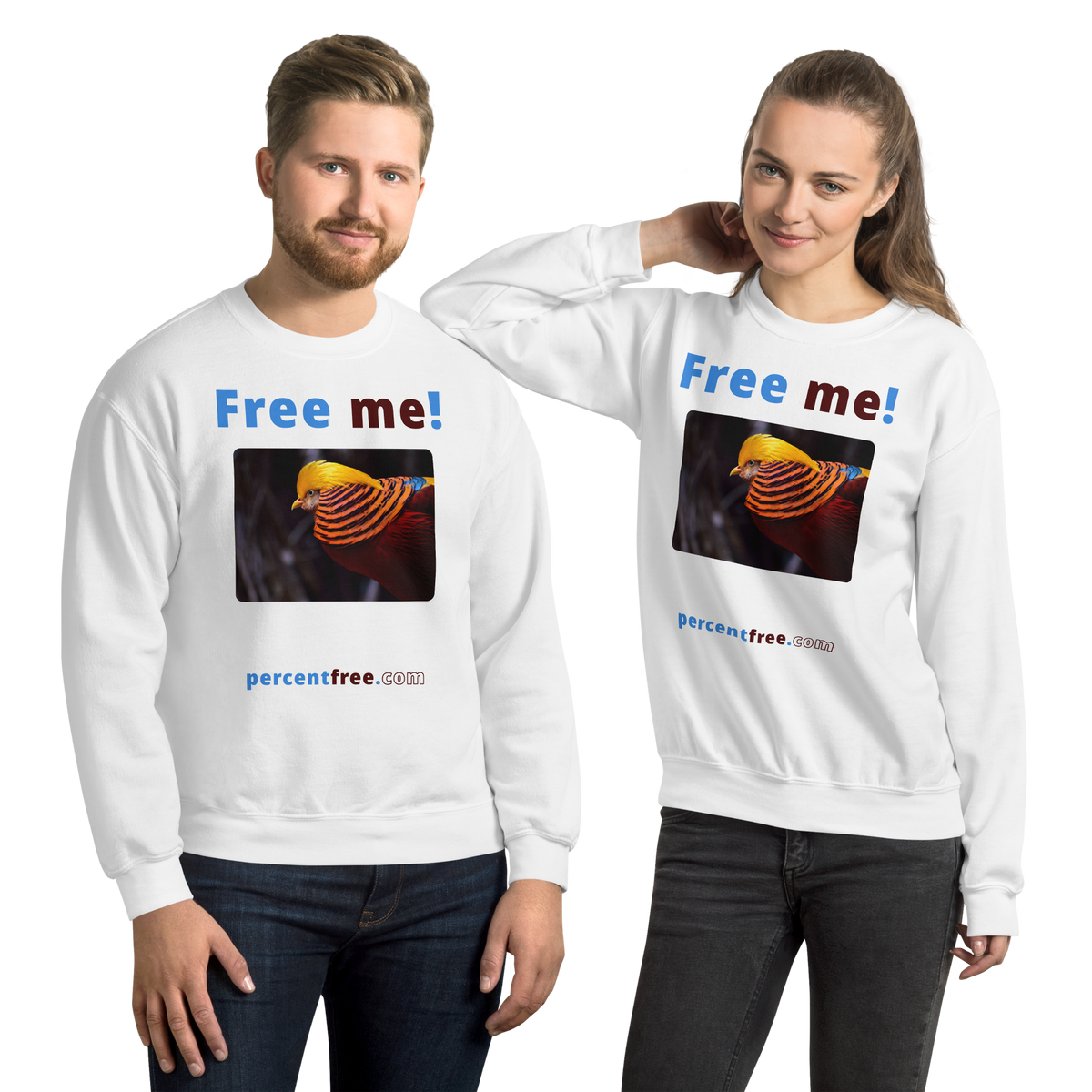 Free me! - golden pheasant - Unisex Freedom Sweatshirt 